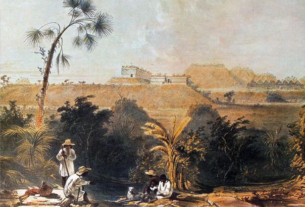 Litografía de Uxmal