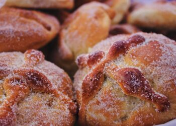 El tradicional Pan de Muerto en México