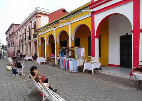 Los arcos, predominantes en las construcciones de Tlacotalpan