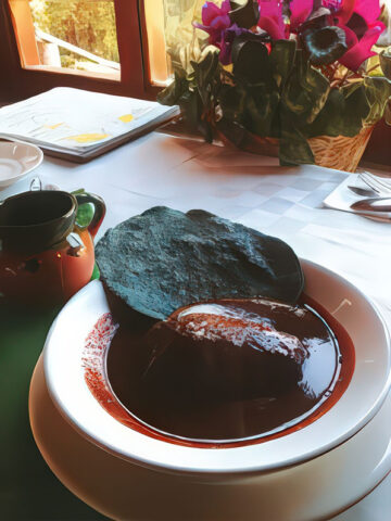 Huauzontles con mole