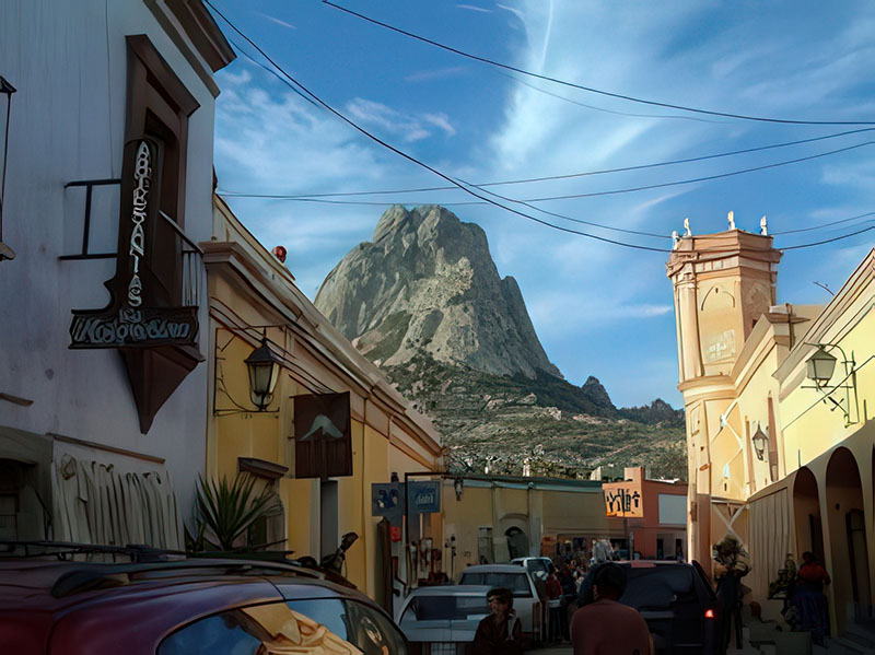 Vista de la peña desde el poblado